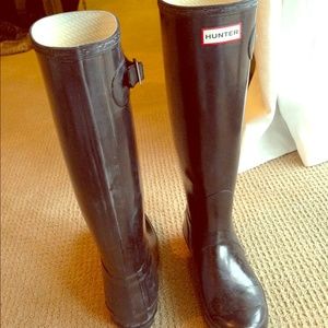 Hunter black rainboots